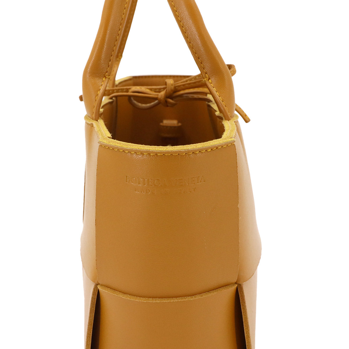 Intrecciato Mini Arco Hand Shoulder Bag Leather Brown