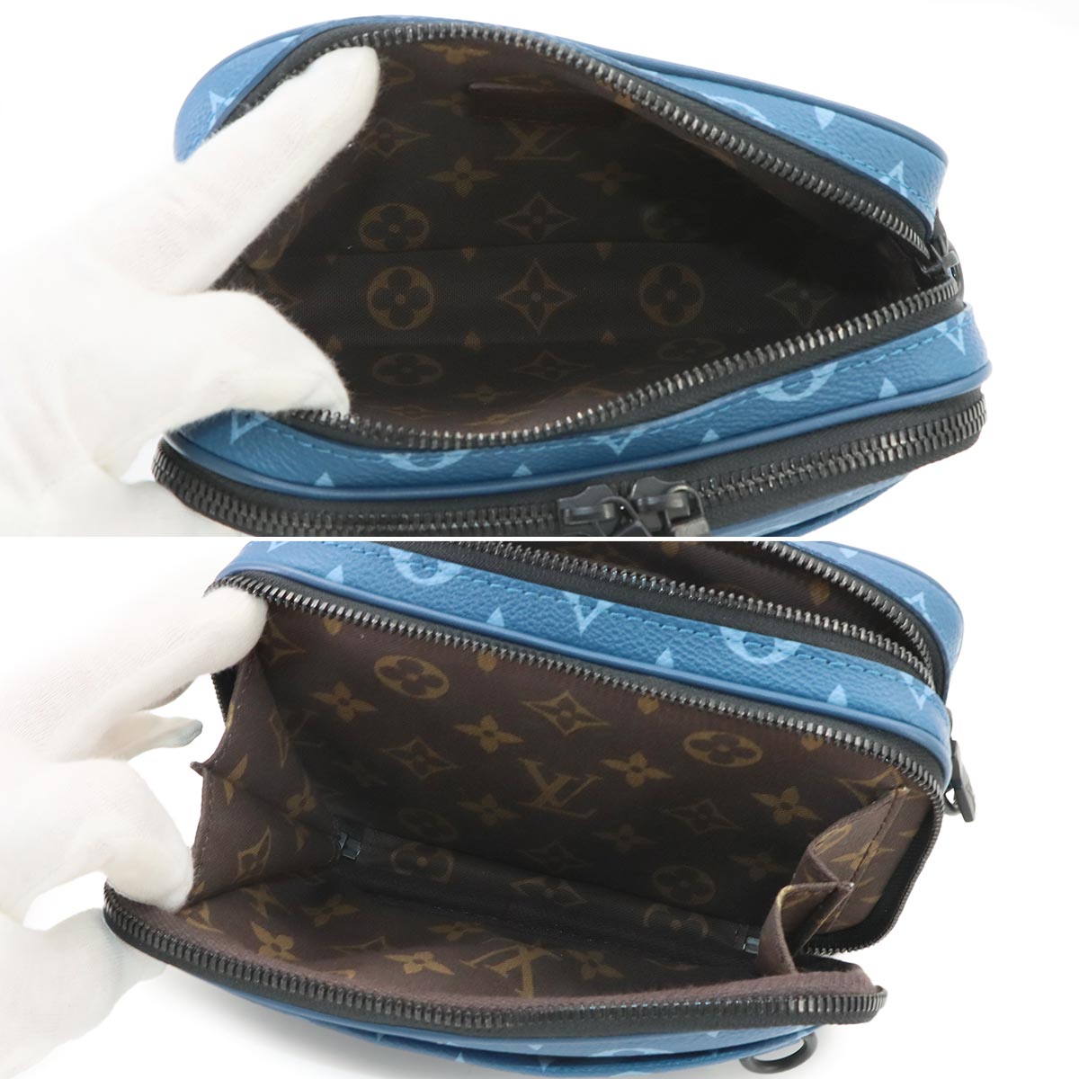 Monogram Nano Alpha Wearable Shoulder Wallet Blue M82801