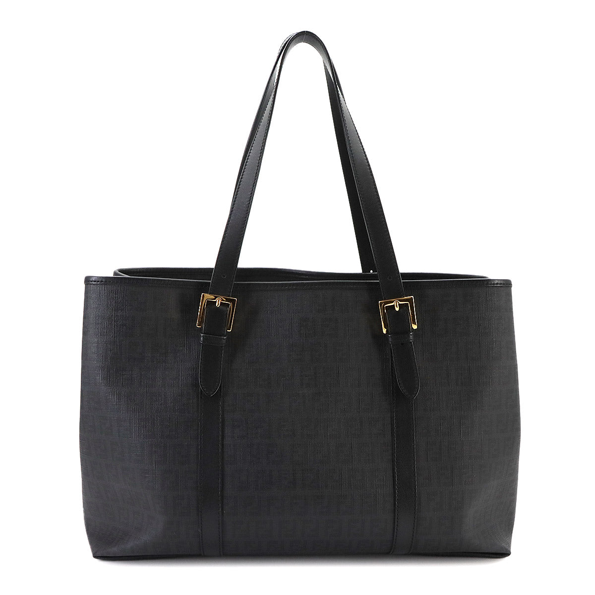 Zucchino Tote Bag PVC Leather Black 8BH238 Purse