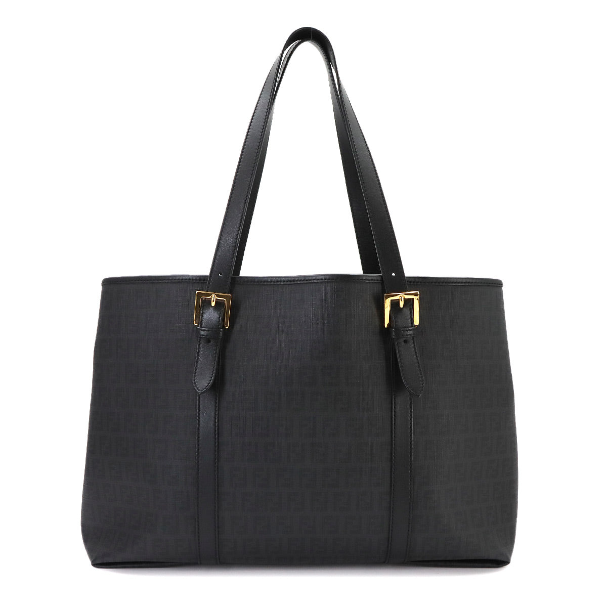 Zucchino Tote Bag PVC Leather Black 8BH238 Purse