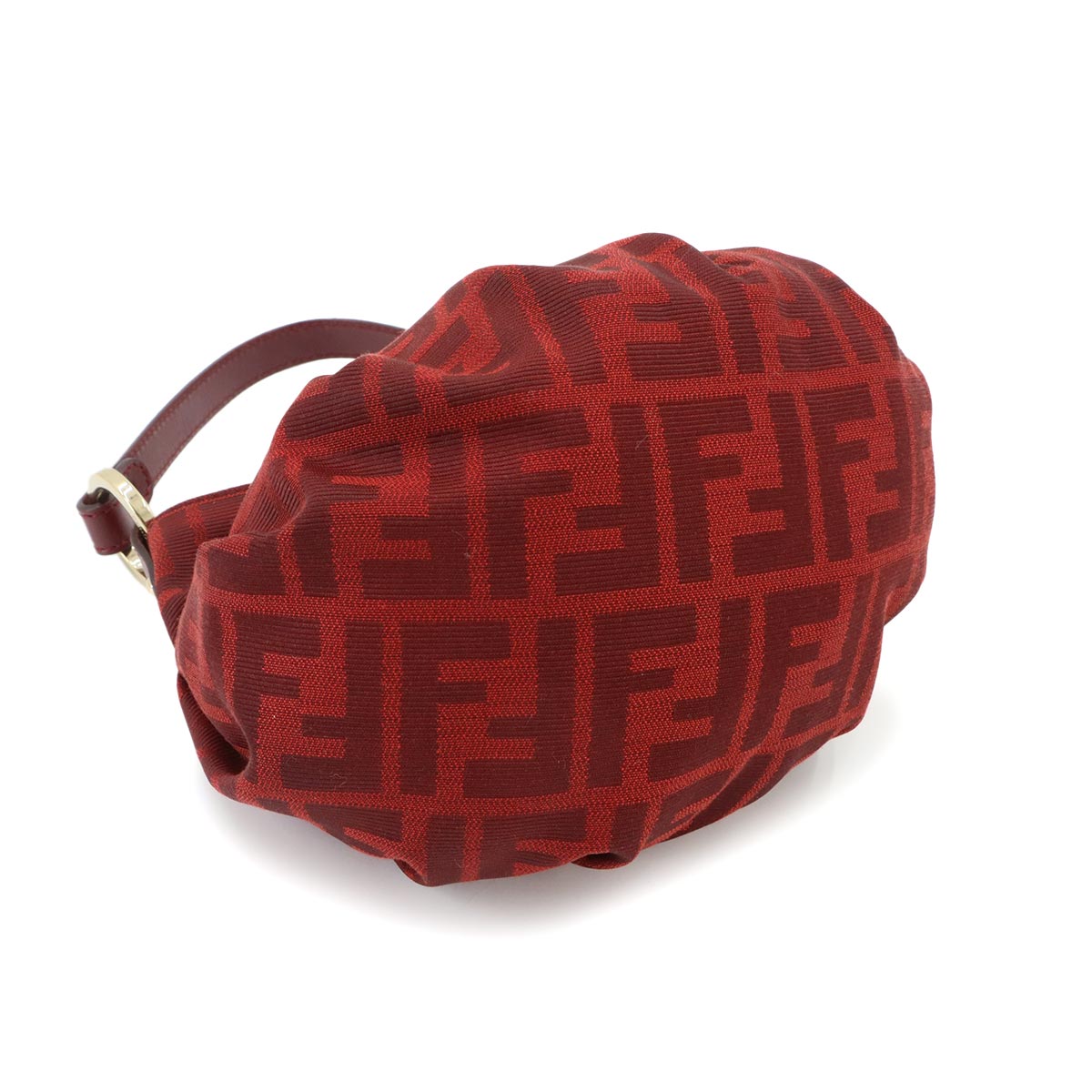 Zucca Hand Bag Canvas Leather Red 8BK044 Purse