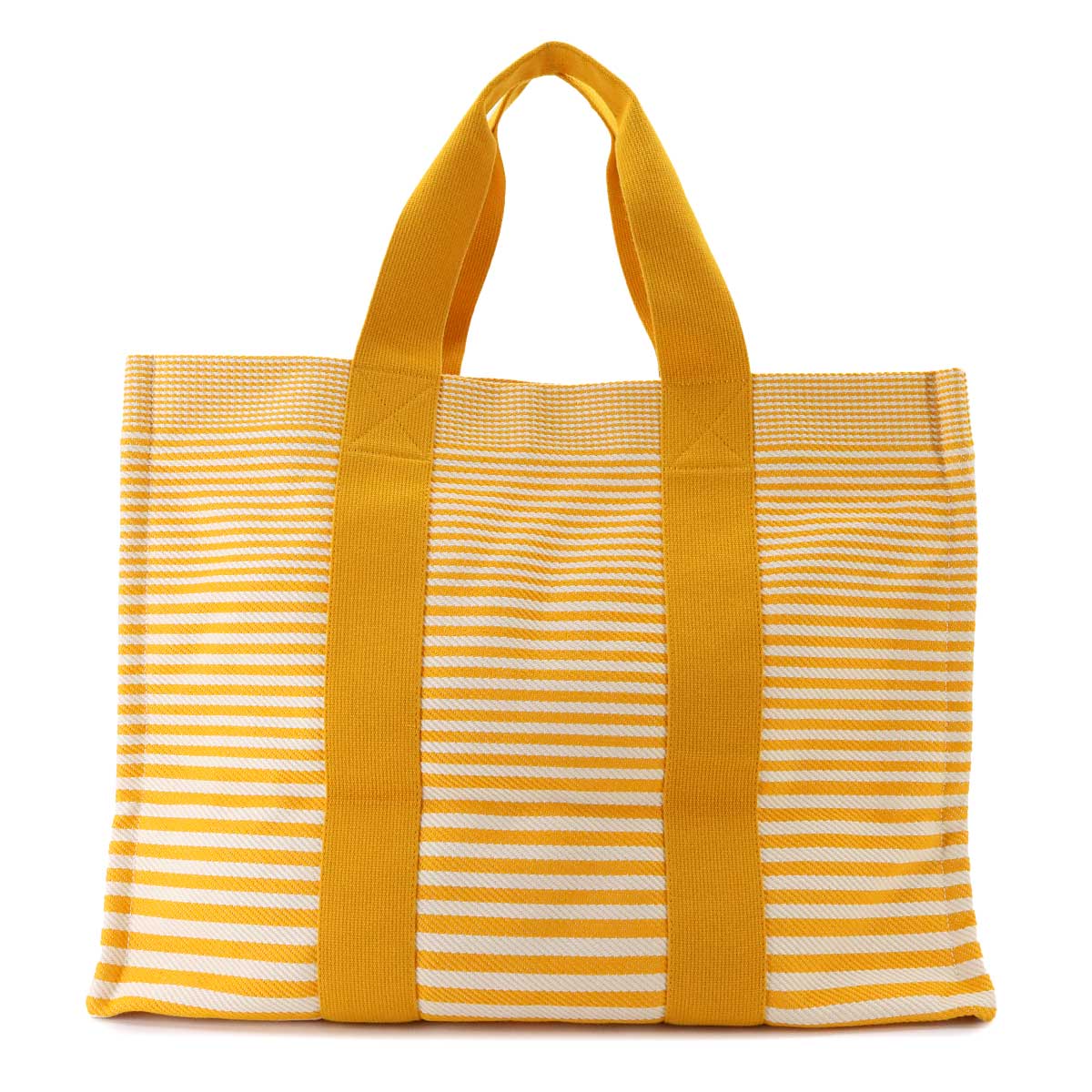 Bayadere Tote Bag Canvas Bouton dOr Yellow White Pouch Purse