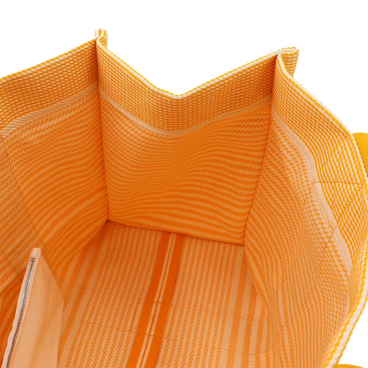 Bayadere Tote Bag Canvas Bouton dOr Yellow White Pouch Purse