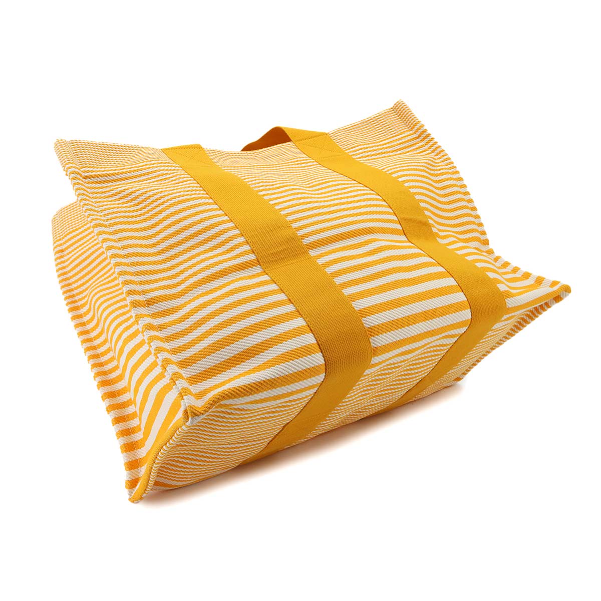 Bayadere Tote Bag Canvas Bouton dOr Yellow White Pouch Purse