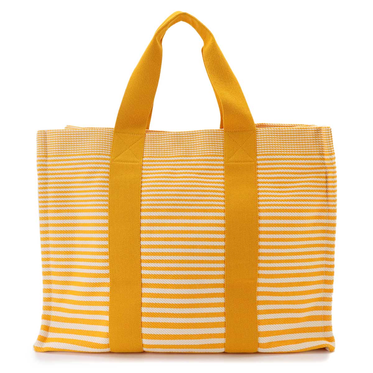 Bayadere Tote Bag Canvas Bouton dOr Yellow White Pouch Purse
