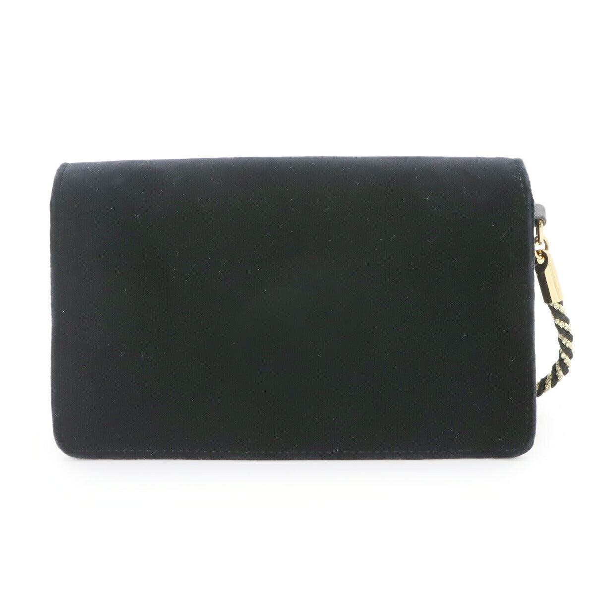 Square G Clutch Shoulder Bag Velvet Black 544242 Purse