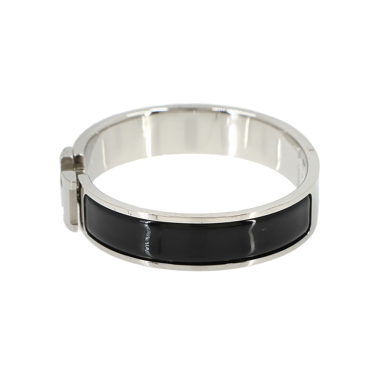 Clic H PM Bangle Black Silver Accessory