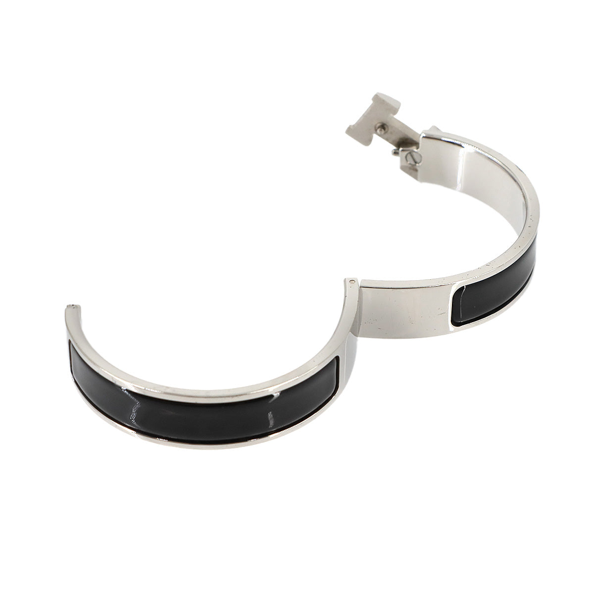 Clic H PM Bangle Black Silver Accessory