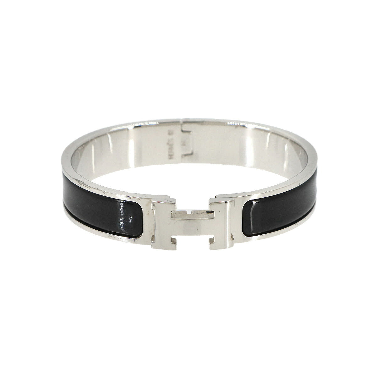 Clic H PM Bangle Black Silver Accessory