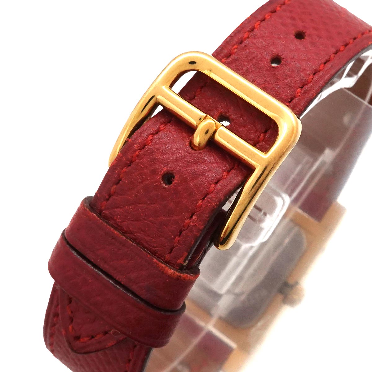Medor Vintage pyramid Gold studs Quartz White Dial Ladies