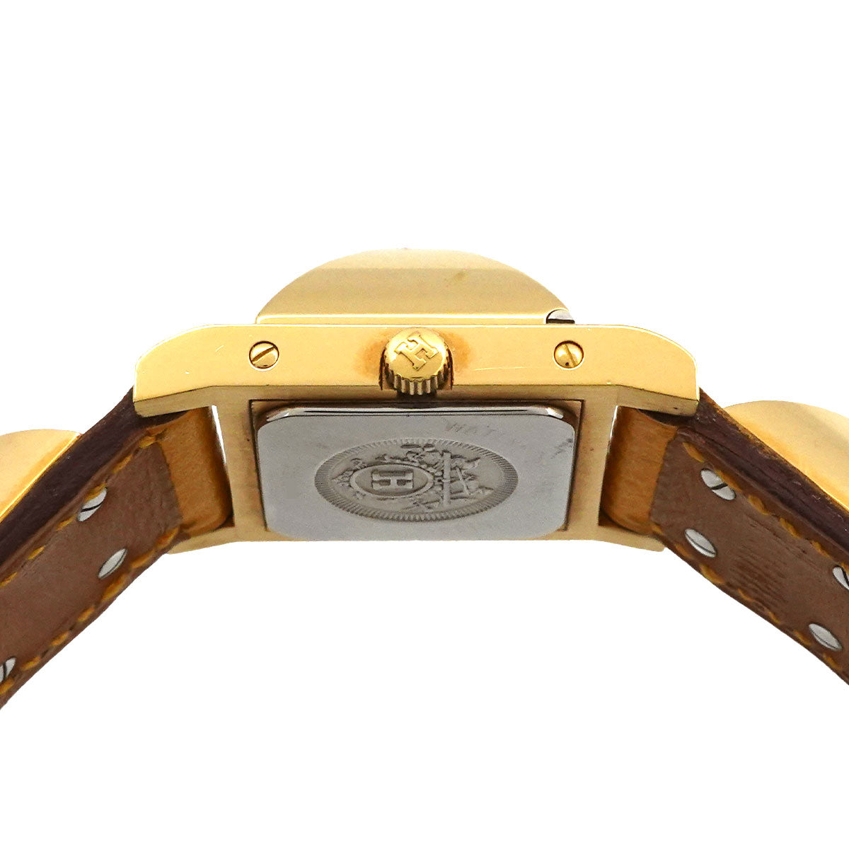 Medor Vintage pyramid Gold studs Quartz White Dial Ladies