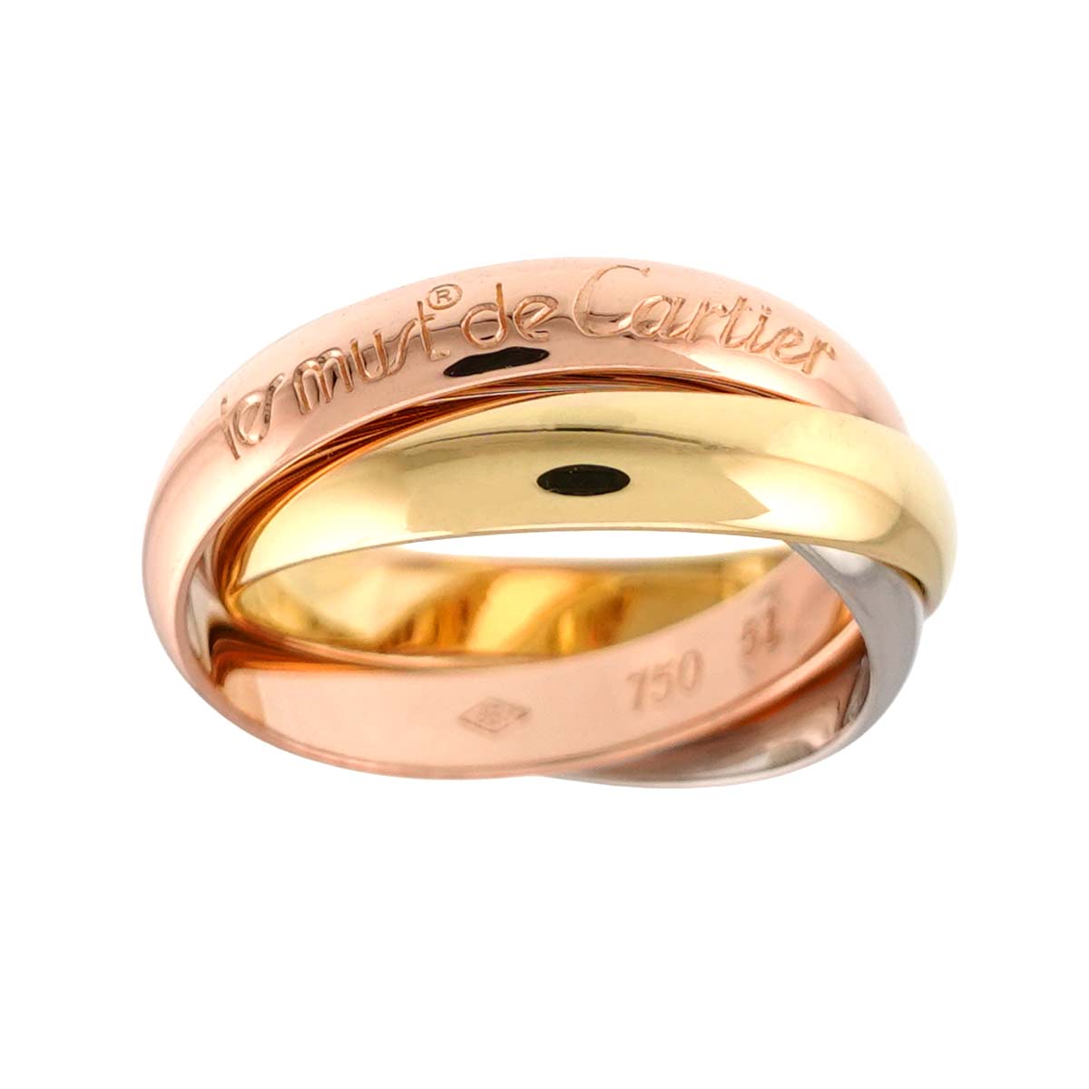 Trinity MM Ring 18K YG WG PG 750 Size51 5.5-5.75(US)
