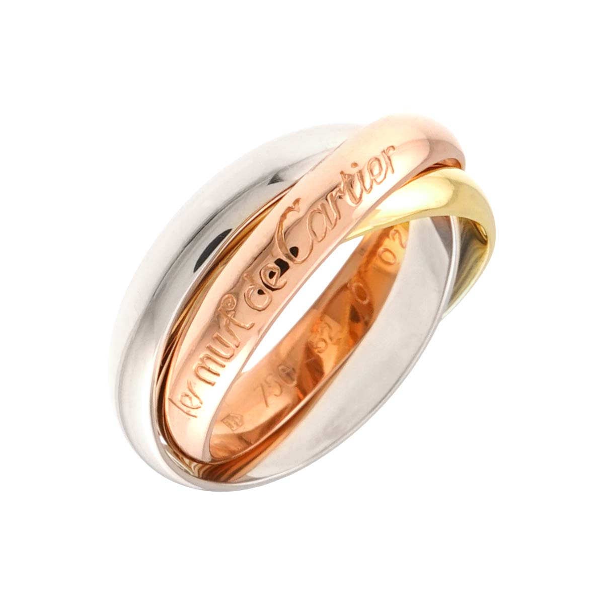 Trinity MM Ring 18K YG WG PG 750 Size52 5.75-6(US)