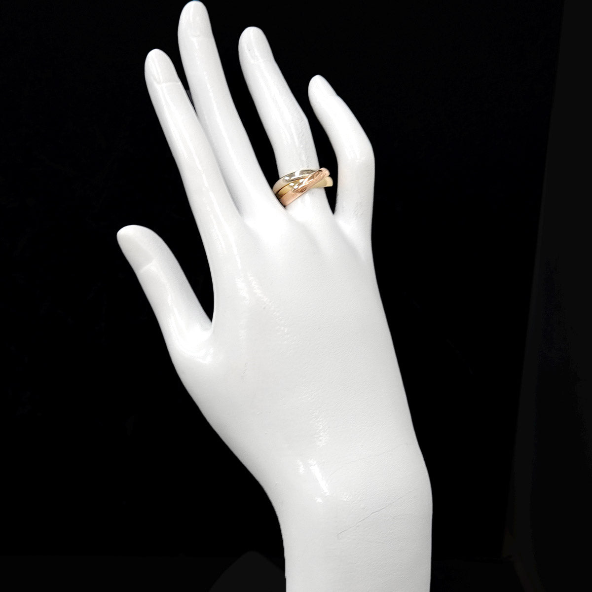 Trinity Ring 18K YG WG PG 750 Size50 5.25(US)