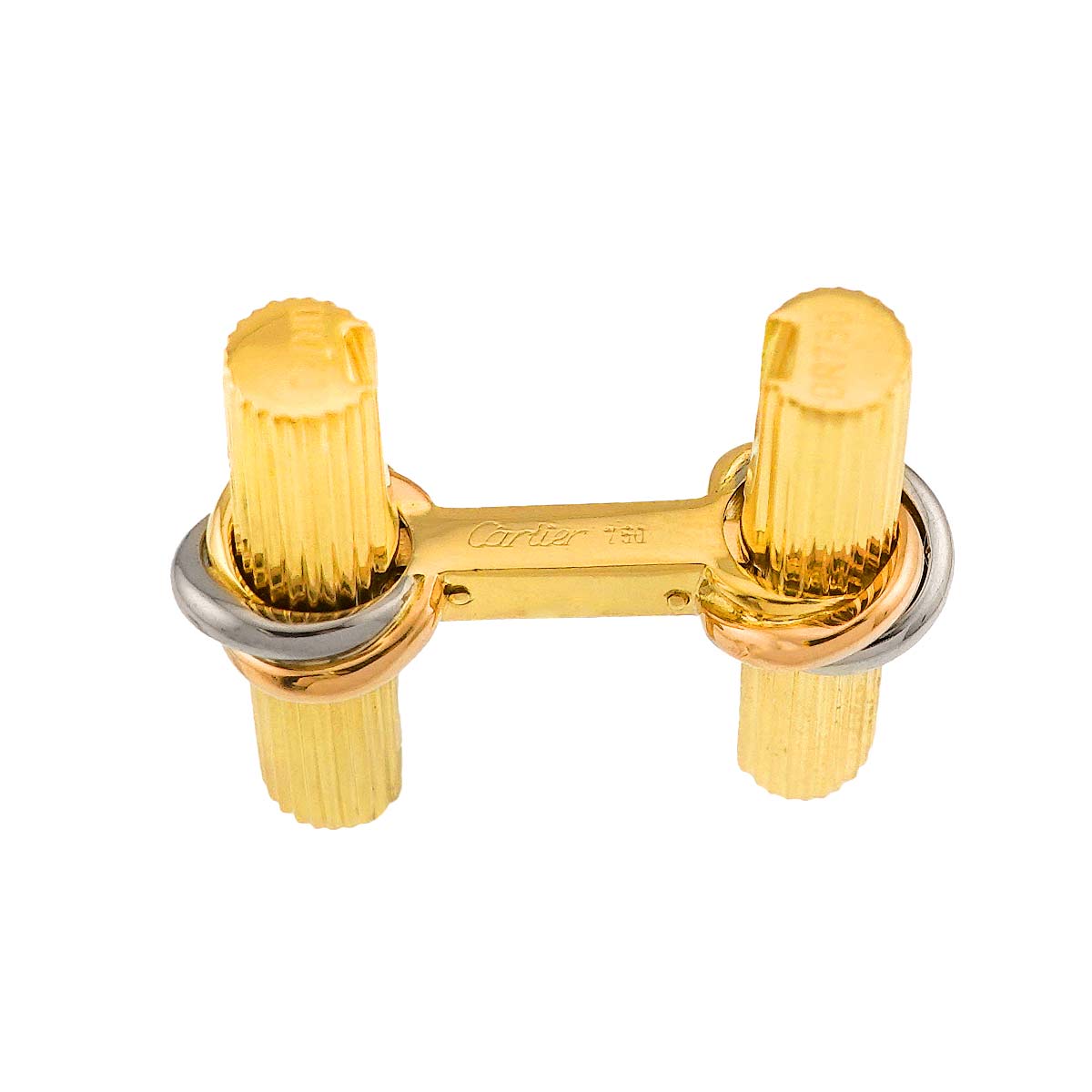 Trinity Cuff links 18K WG PG YG 750