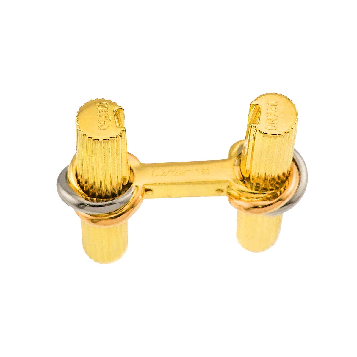 Trinity Cuff links 18K WG PG YG 750