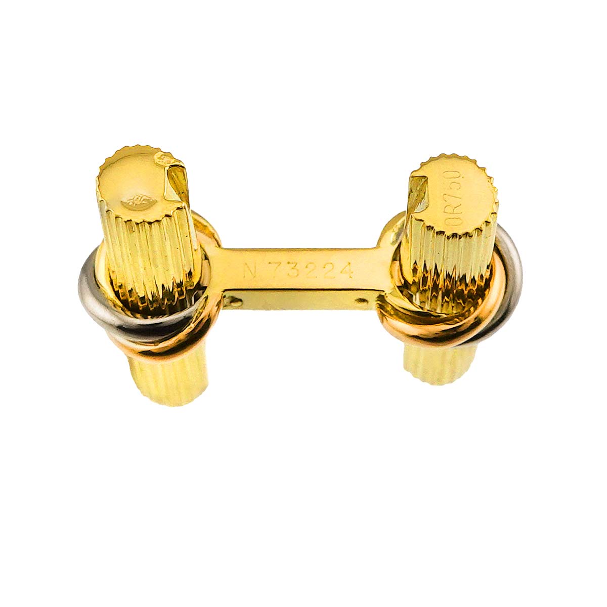 Trinity Cuff links 18K WG PG YG 750