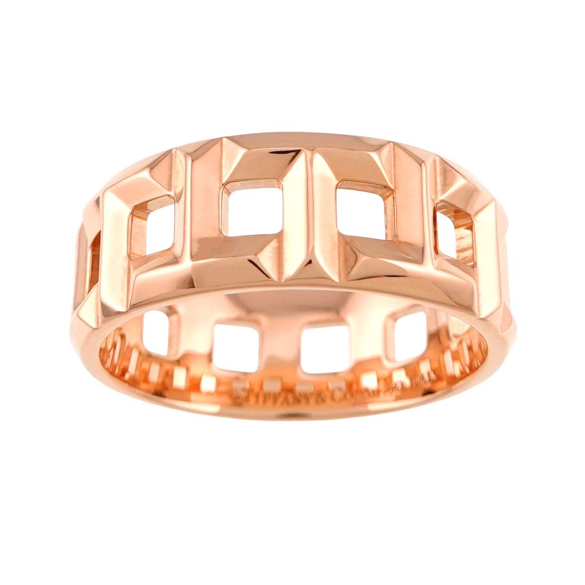 T True Wide Ring 18K PG 750 size8.75