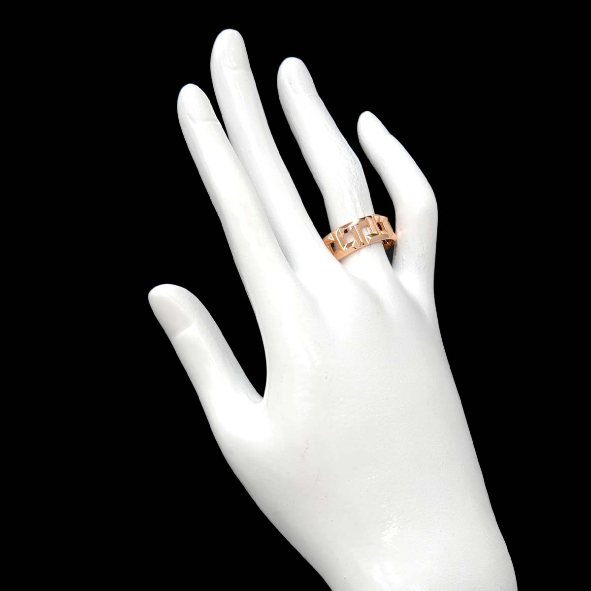 T True Wide Ring 18K PG 750 size8.75