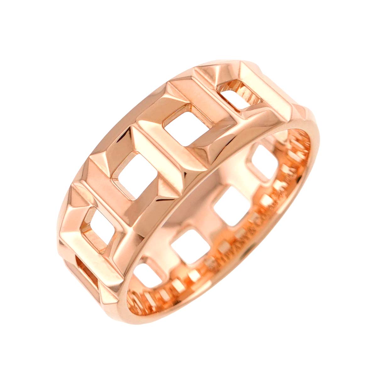 T True Wide Ring 18K PG 750 size8.75