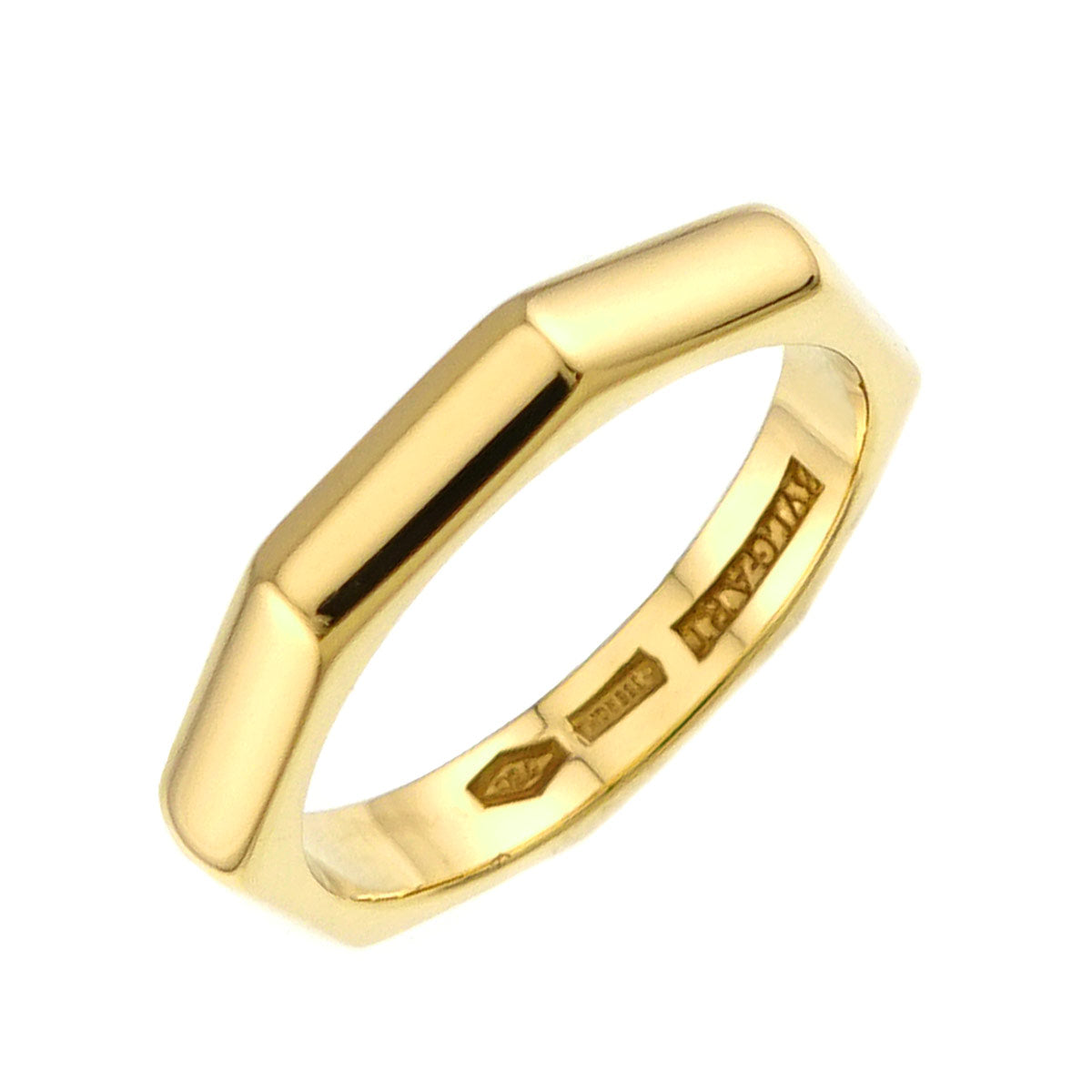 Octagonal Ring 18K YG 750 Size3.75-4(US)