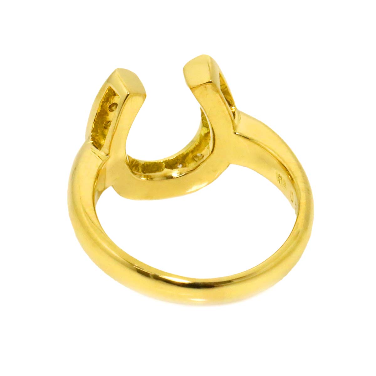 Diamond 0.30ct Ring 18K YG Yellow Gold 750 Size7.5(US)