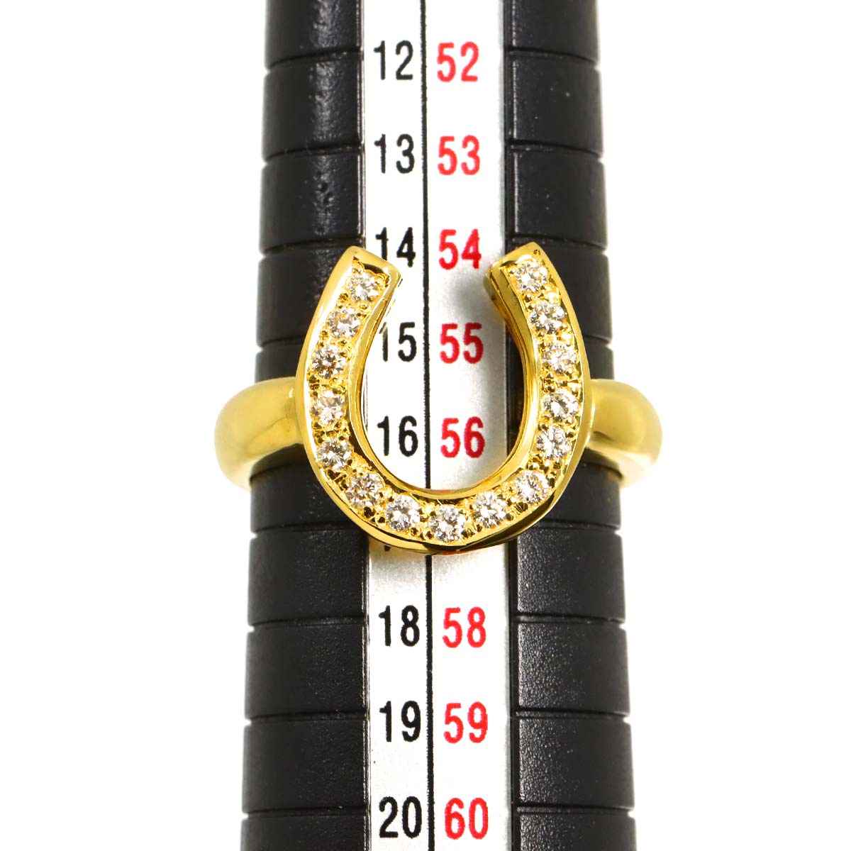Diamond 0.30ct Ring 18K YG Yellow Gold 750 Size7.5(US)