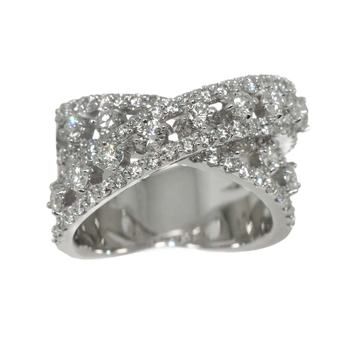 Diamond 1.88ct Ring 18K WG 750 Size5.5-5.75(US)