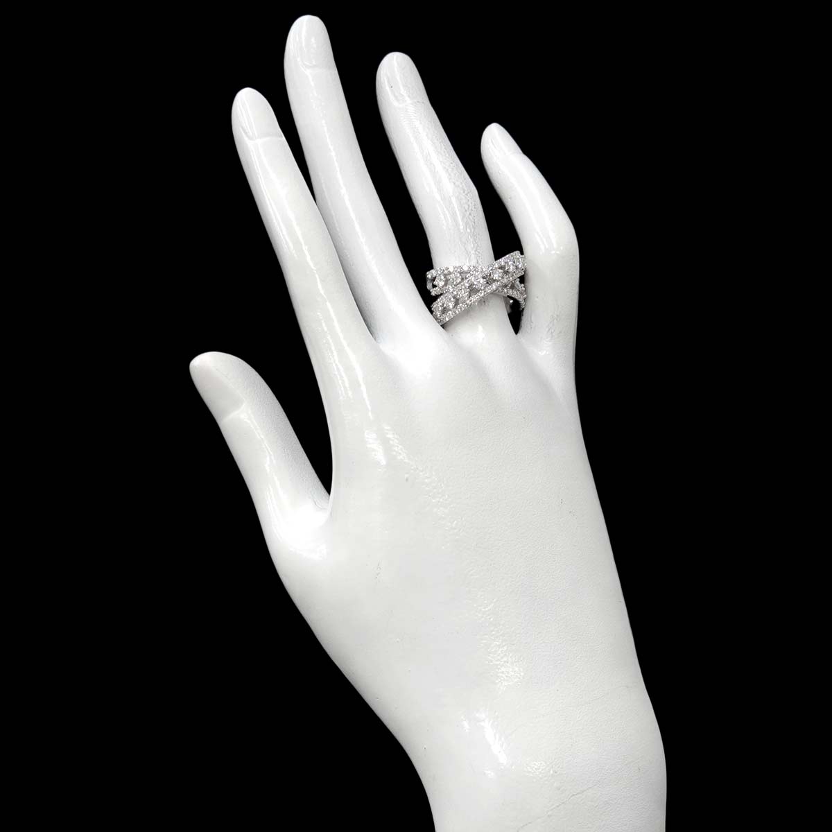Diamond 1.88ct Ring 18K WG 750 Size5.5-5.75(US)