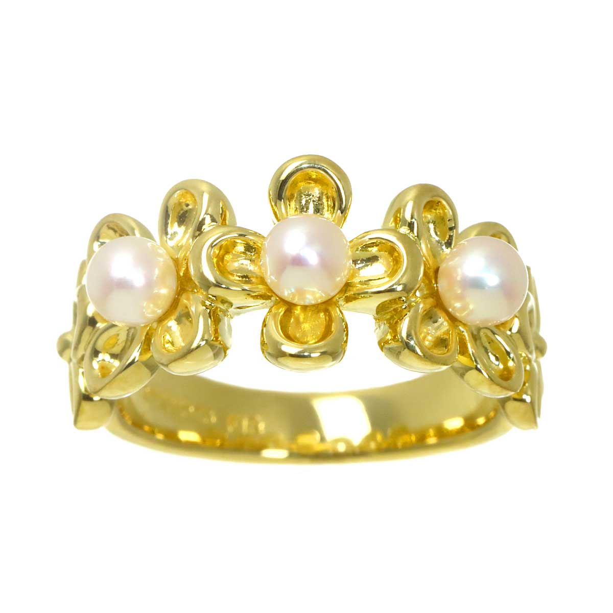 Baby Pearl 3.6mm Ring 18K YG 750 Size5.25(US)