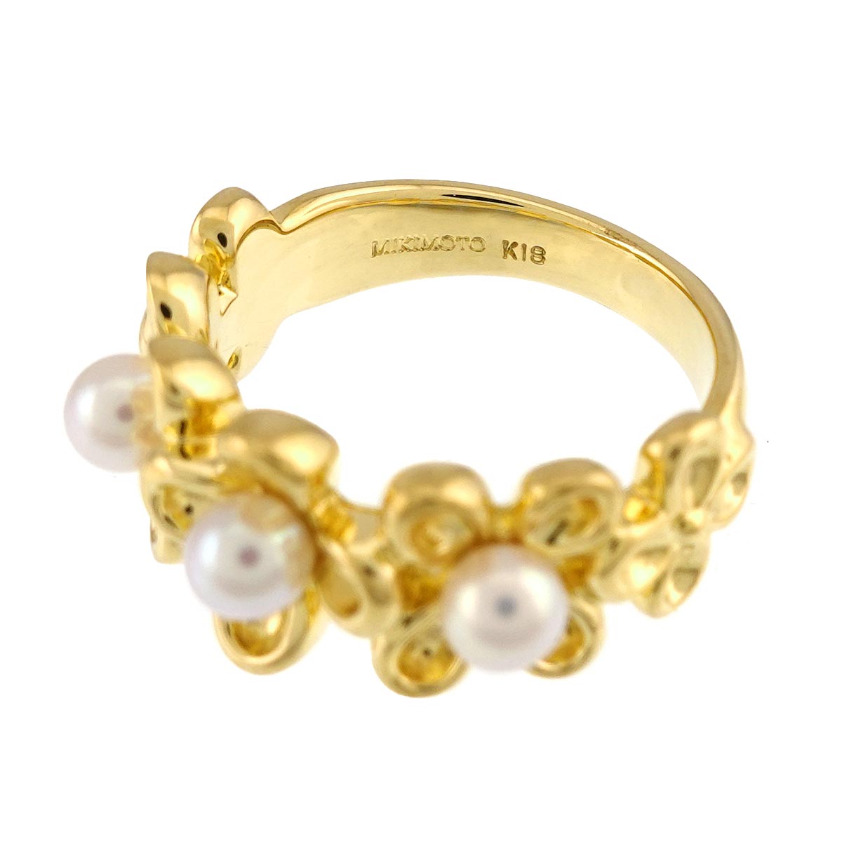 Baby Pearl 3.6mm Ring 18K YG 750 Size5.25(US)