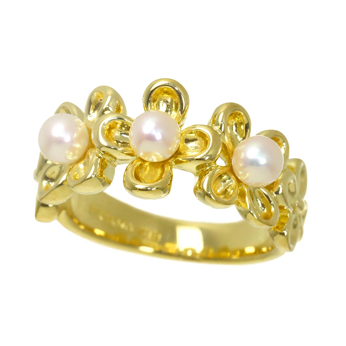 Baby Pearl 3.6mm Ring 18K YG 750 Size5.25(US)