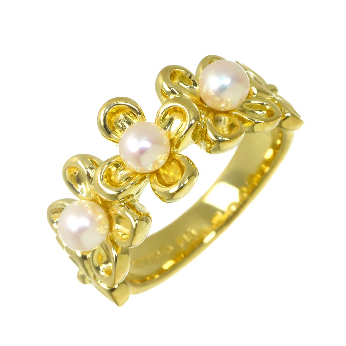 Baby Pearl 3.6mm Ring 18K YG 750 Size5.25(US)
