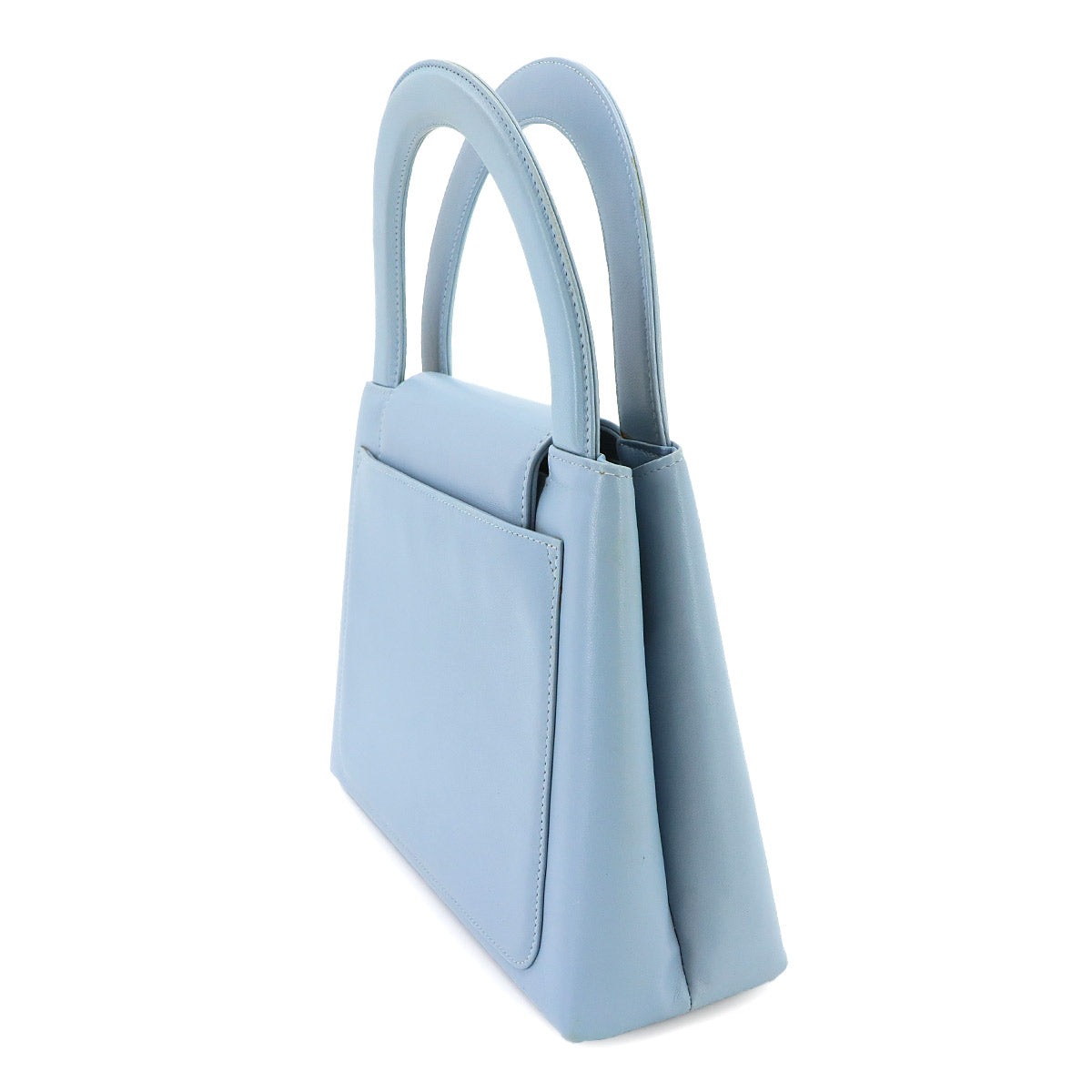 Kelly Hand Bag Leather Blue Purse Vintage