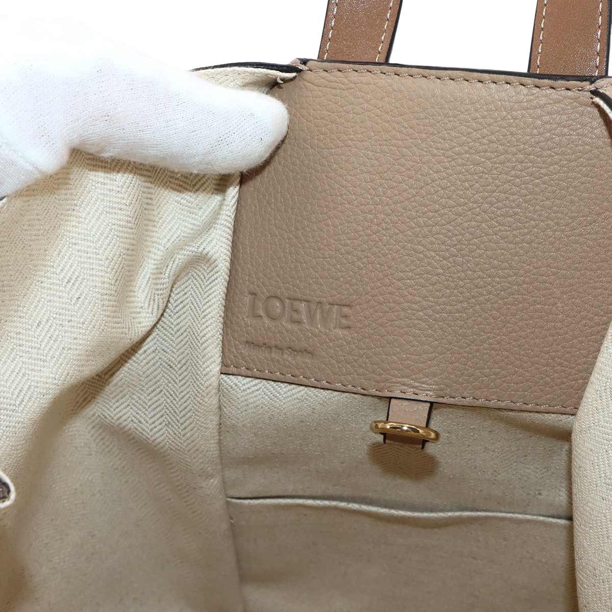 Hammock Small Hand Shoulder Bag Leather Beige Brown A538S35X51