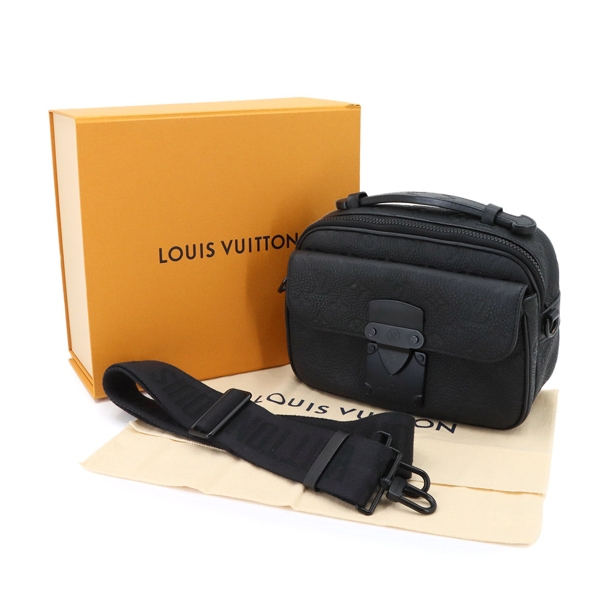 Monogram Taurillon S Lock Messenger Hand Shoulder Bag