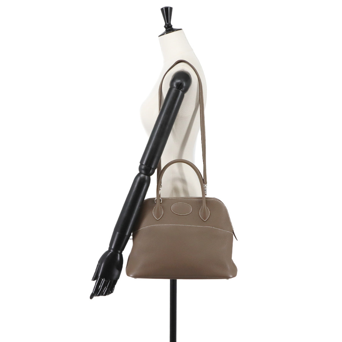Bolide 31 Hand Shoulder Bag Taurillon Clemence Etoupe