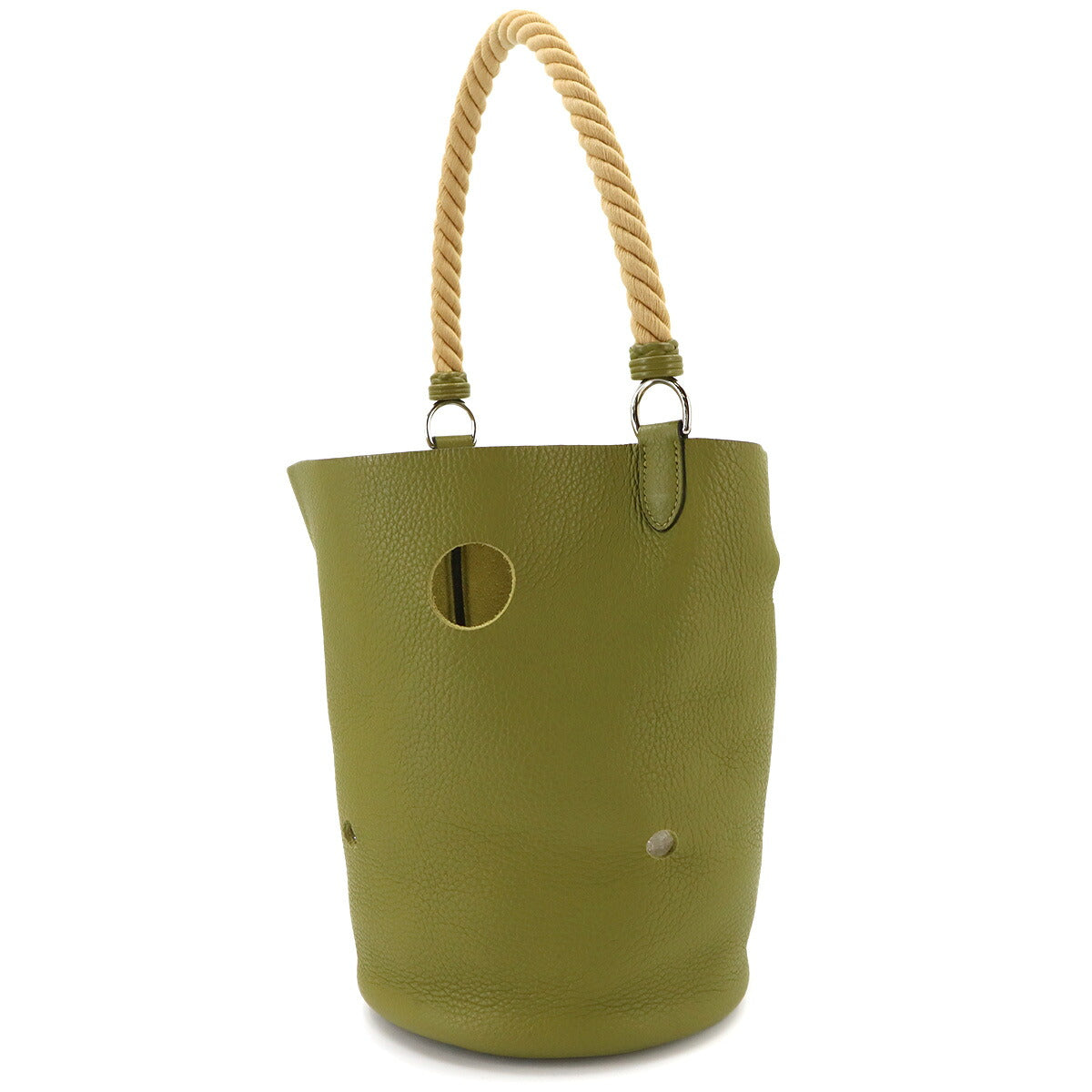 Mangeoire MM Hand Bag Taurillon Clemence Green