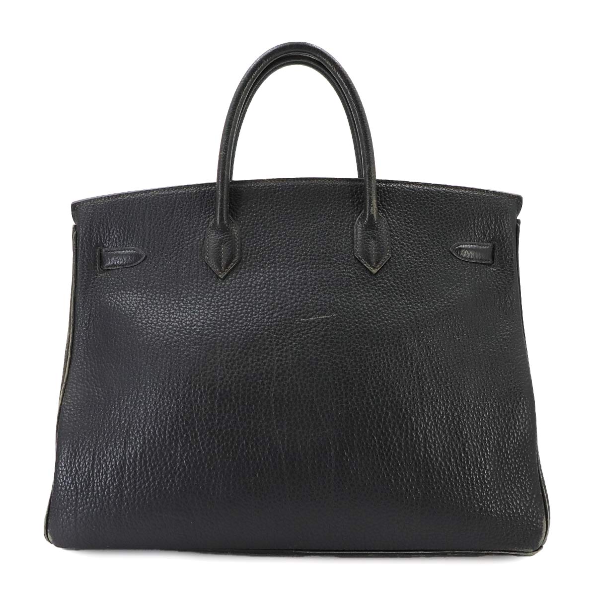 Birkin 40 Ardennes Leather Black Hand Bag Vintage Purse