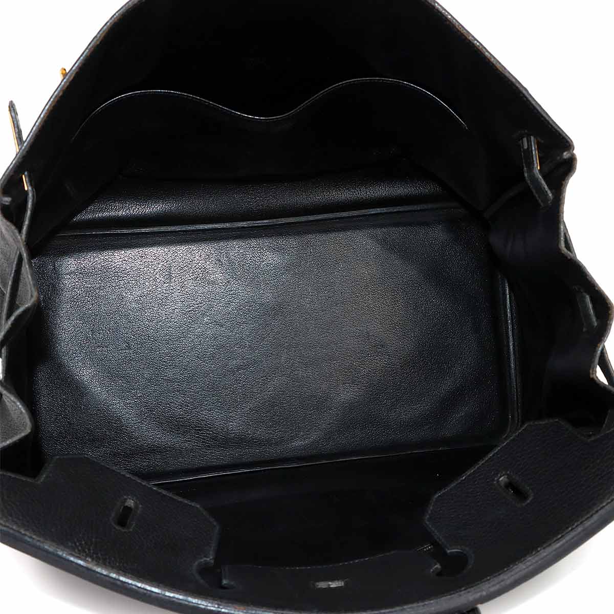 Birkin 40 Ardennes Leather Black Hand Bag Vintage Purse