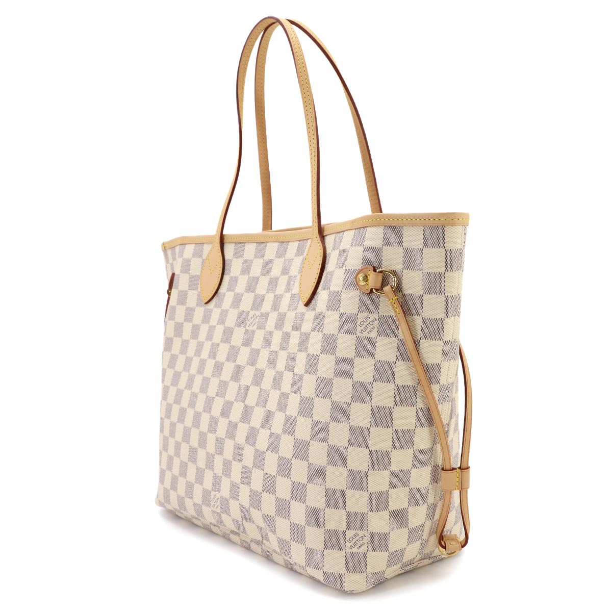 Damier Azur Neverfull MM Tote Bag White N40604