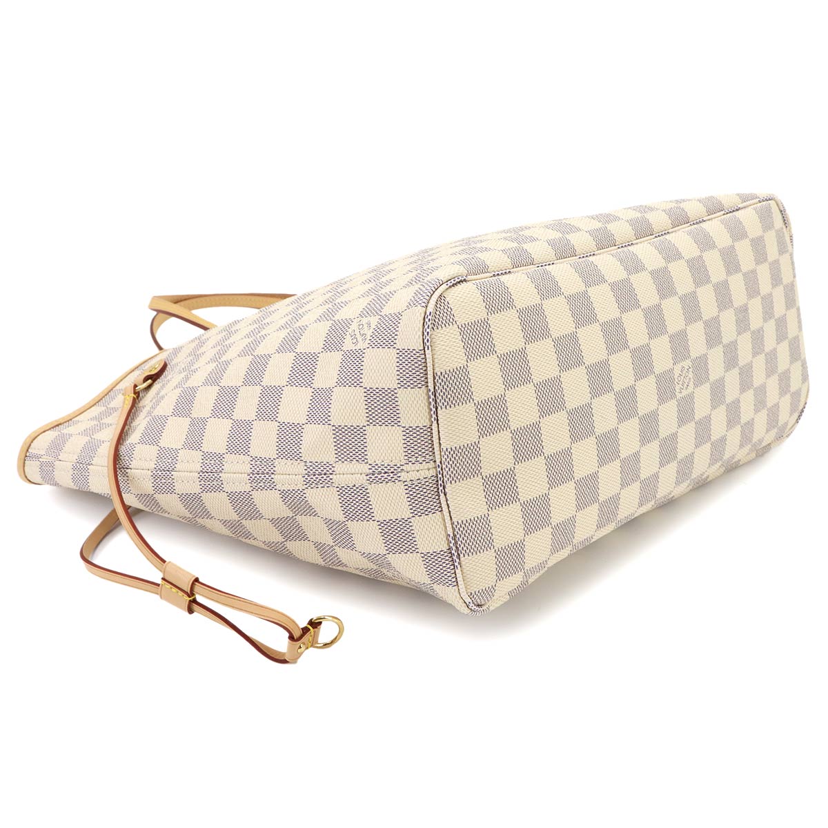 Damier Azur Neverfull MM Tote Bag White N40604