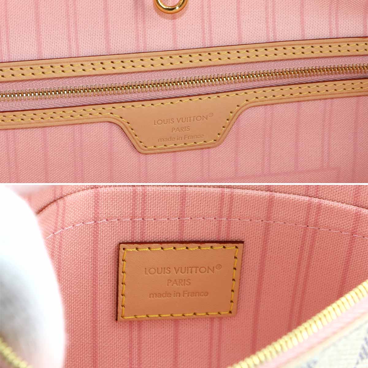 Damier Azur Neverfull MM Tote Bag White N40604