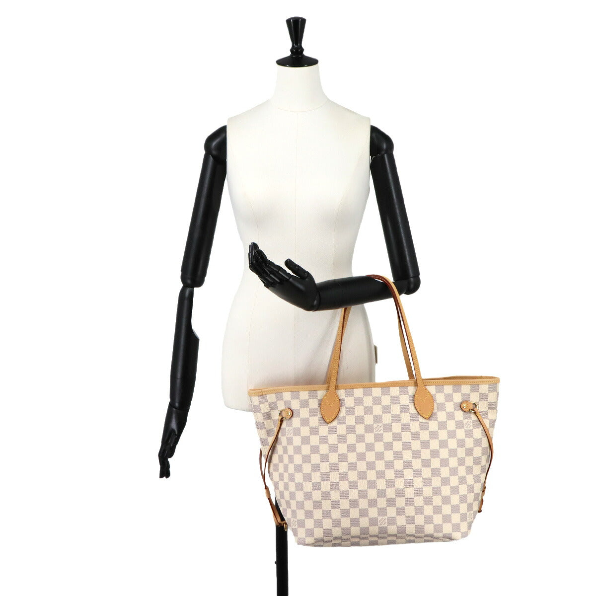 Damier Azur Neverfull MM Tote Bag White N40604