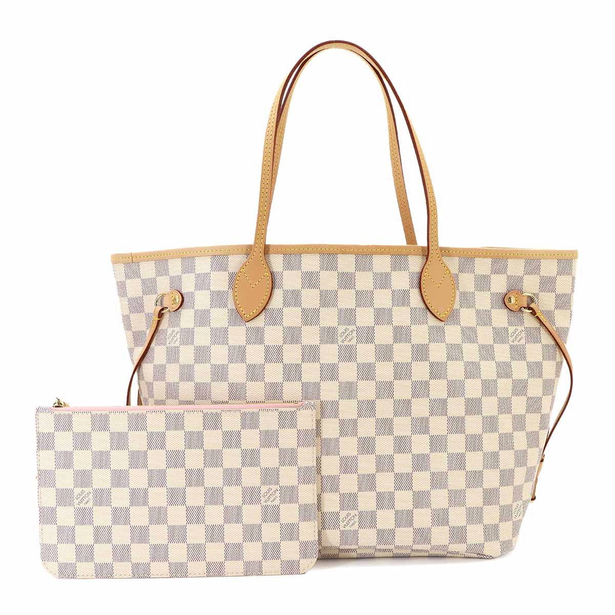 Damier Azur Neverfull MM Tote Bag White N40604