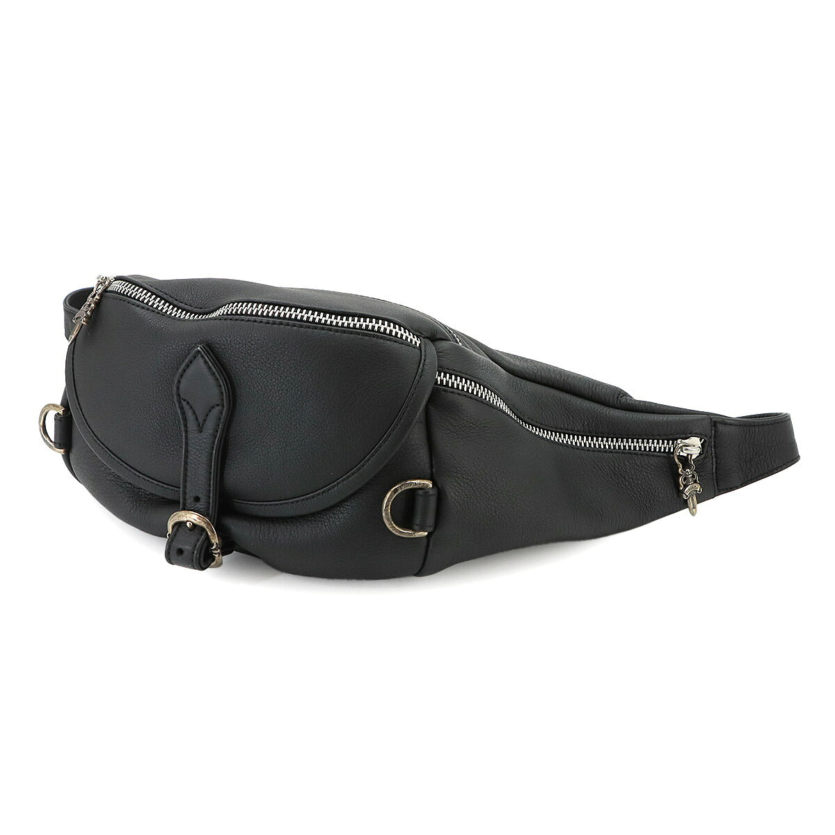 Snut Pack #1 Large Crossbody Bag Leather Black