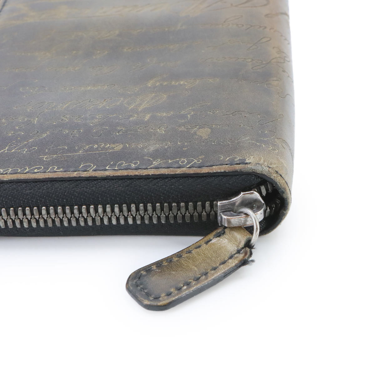Calligraphy Itauba Long Wallet Venezia Leather Brown Black