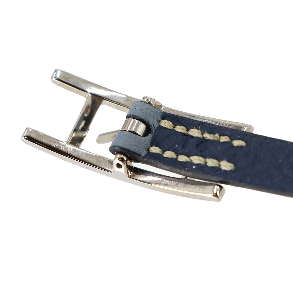 Behapi Double Tour Reversible Bracelet Swift Epsom Bleu Lin T4