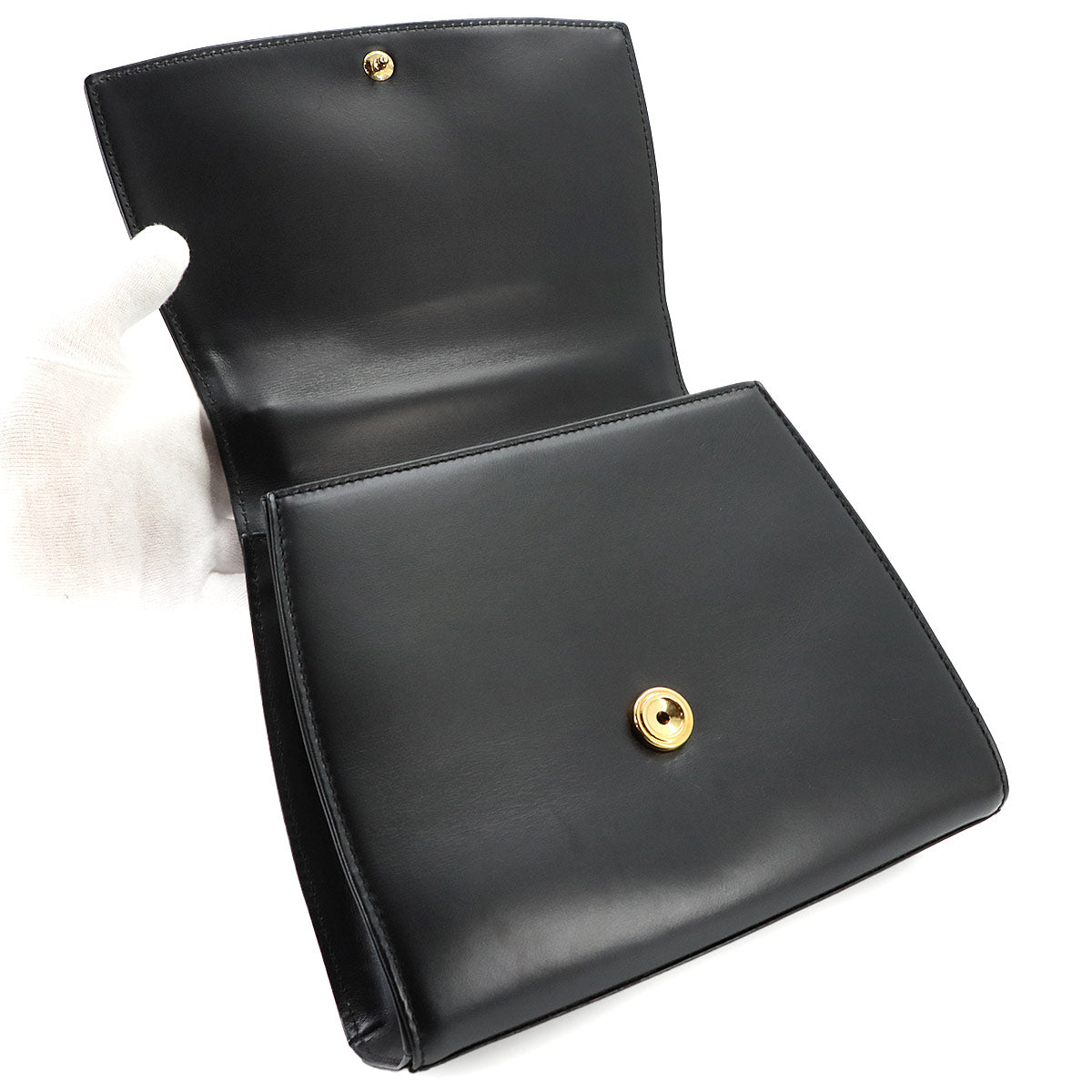 Egee Opera Athens Hand Bag Leather Noir M63902 Vintage
