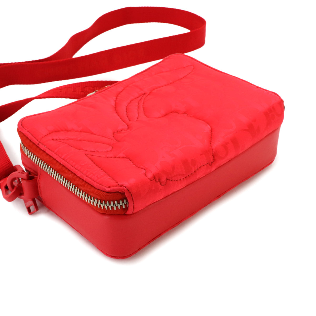 ERL Collab Mirage Quilting Shoulder Bag Nylon Red Purse